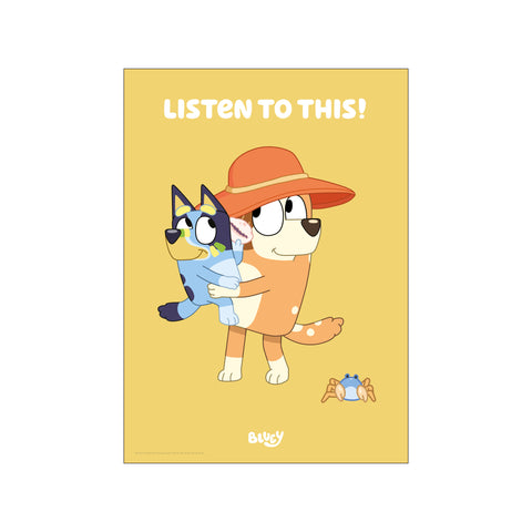 Bluey - Listen Together — Art print by Bluey from Poster & Frame