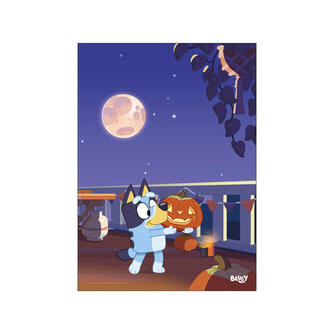 Bluey - Pumpkin Night — Art print by Bluey from Poster & Frame