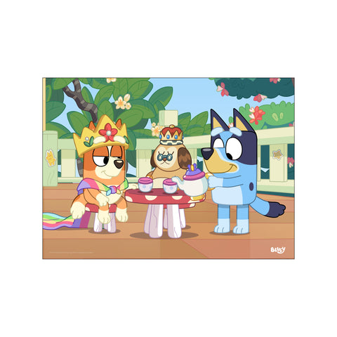 Bluey - Tea Party With The Queen — Art print by Bluey from Poster & Frame