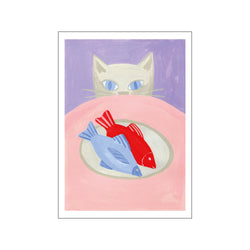 Cat Likes Fish — Art print by Iga Kosicka from Poster & Frame