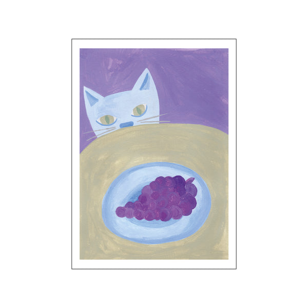 Cat Likes Grapes — Art print by Iga Kosicka from Poster & Frame