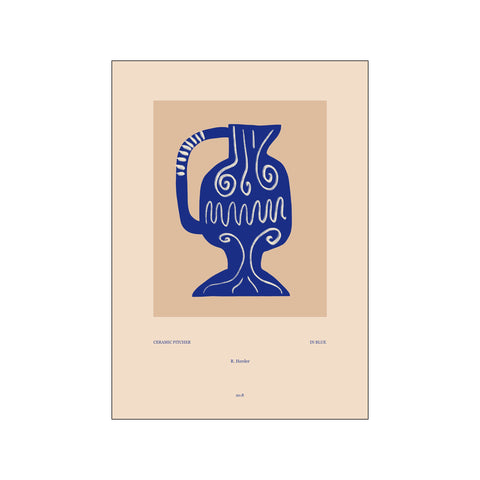 Ceramic Pitcher in blue — Art print by Renske Herder from Poster & Frame