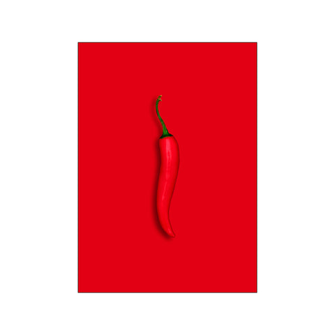 Chili on Red — Art print by PLAKATfar from Poster & Frame