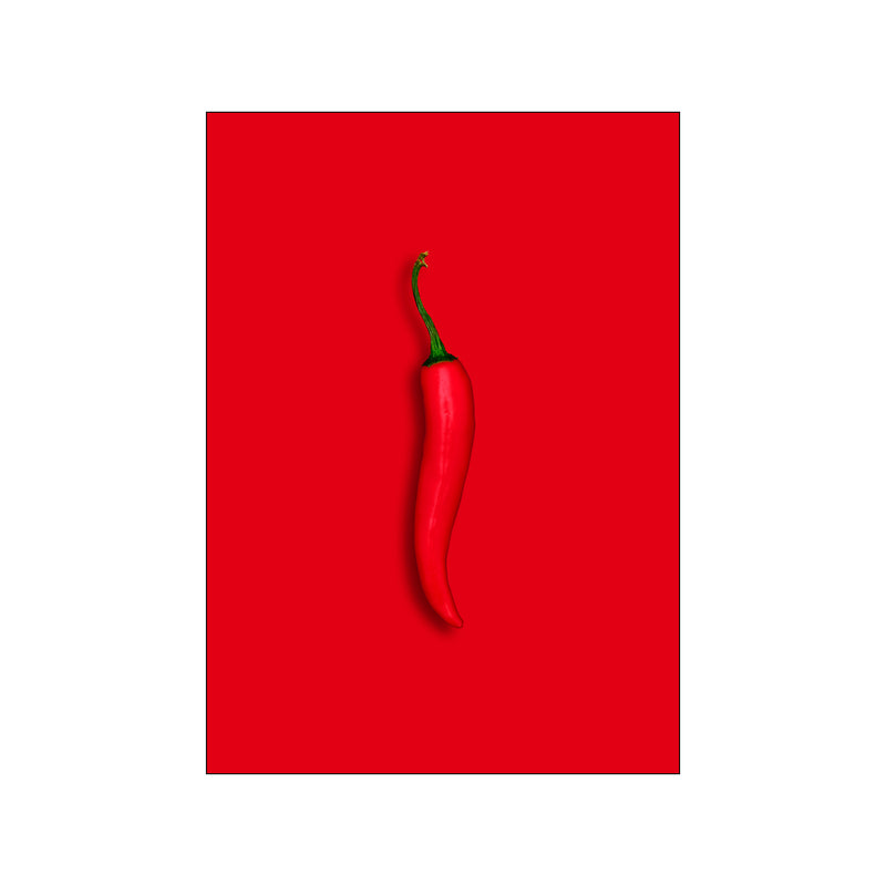 Chili on Red — Art print by PLAKATfar from Poster & Frame