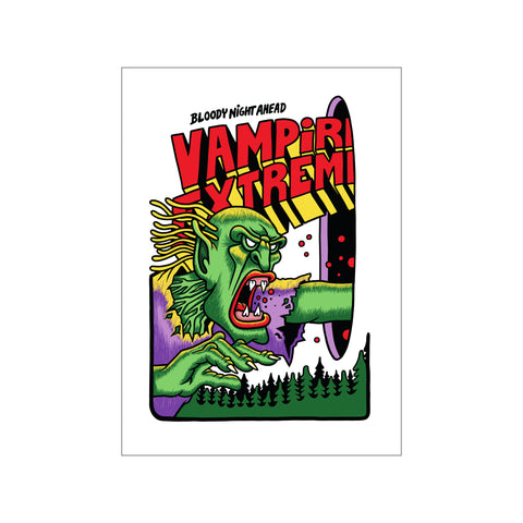 Horror Movie Battle - Left — Art print by Copenhagen Poster from Poster & Frame