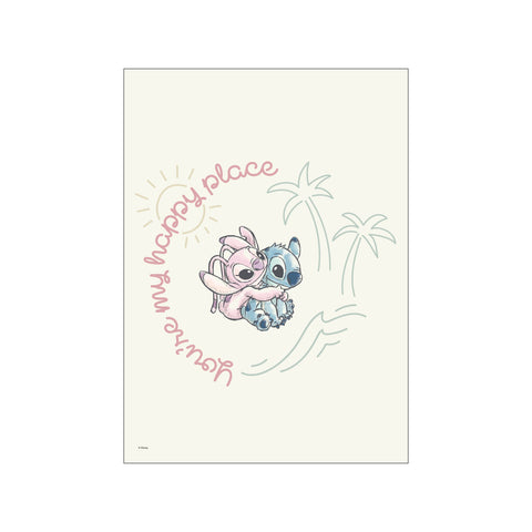 Disney – Angel & Stitch - You're My Happy Place — Art print by Disney from Poster & Frame