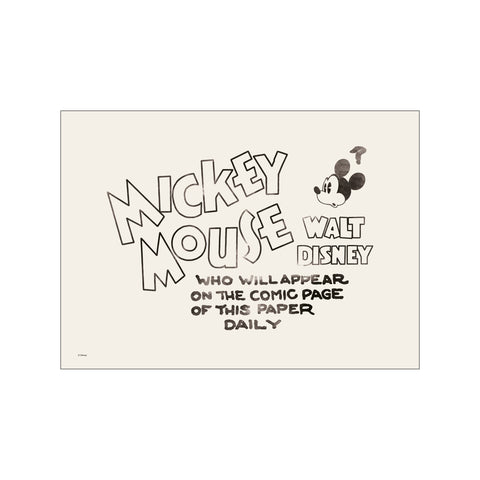 Classic Mickey Mouse Comic Intro — Art print by Disney from Poster & Frame