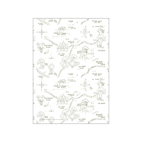 Disney's Hundred Acre Map Classic — Art print by Disney from Poster & Frame