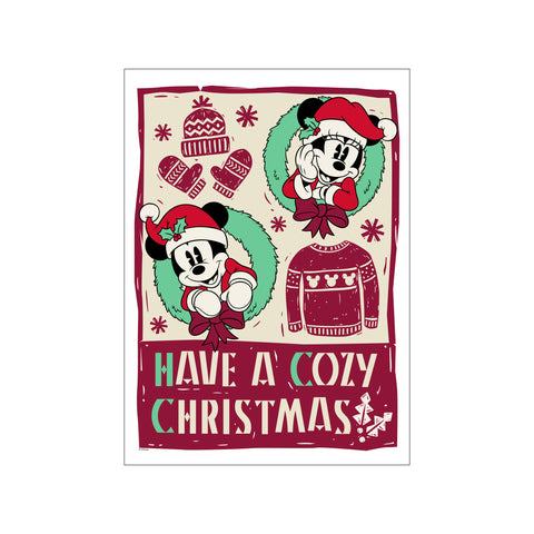 Disney - Mickey and Minnie Mouse Cozy Christmas — Art print by Disney from Poster & Frame