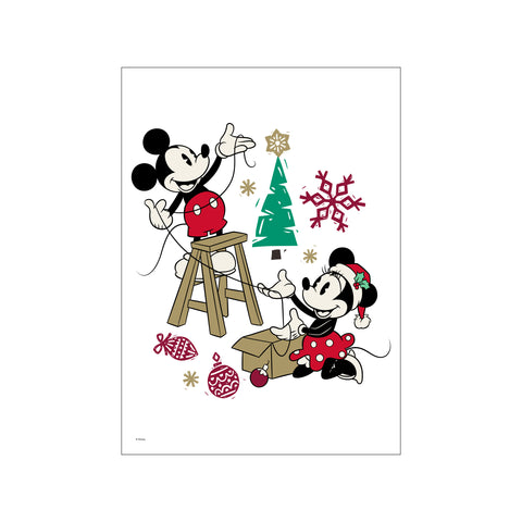 Disney - Mickey and Minnie Mouse Decorating Tree — Art print by Disney from Poster & Frame