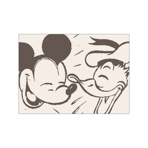 Mickey Mouse & Donald Duck - Laugh Close-Up — Art print by Disney from Poster & Frame