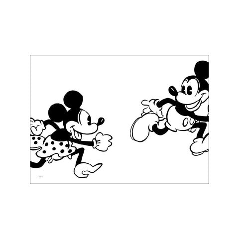 Mickey & Minnie – Playful Chase — Art print by Disney from Poster & Frame