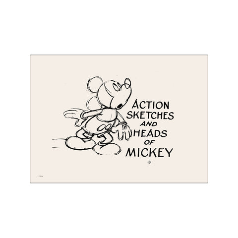 Mickey Mouse - Action Sketches — Art print by Disney from Poster & Frame