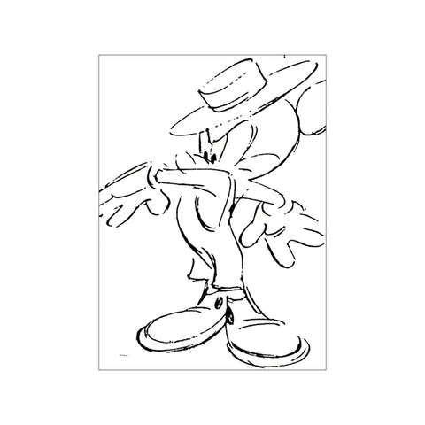 Mickey Mouse – Cowboy Hat Sketch — Art print by Disney from Poster & Frame