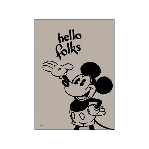 Mickey Mouse - Hello Folks — Art print by Disney from Poster & Frame