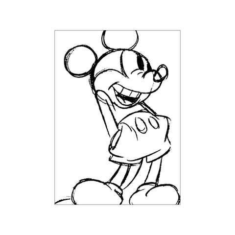 Mickey Mouse – Laughing Sketch — Art print by Disney from Poster & Frame