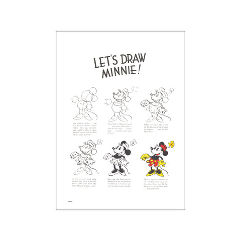 Minnie Mouse – Playful Sketch Pose — Art print by Disney from Poster & Frame