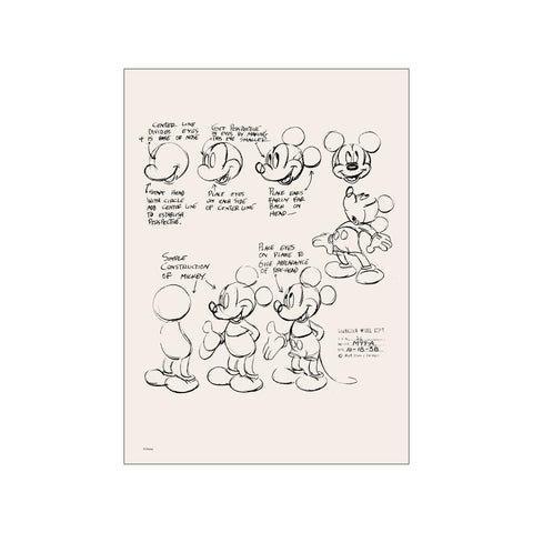 Mickey Mouse - Sketch Tutorial — Art print by Disney from Poster & Frame