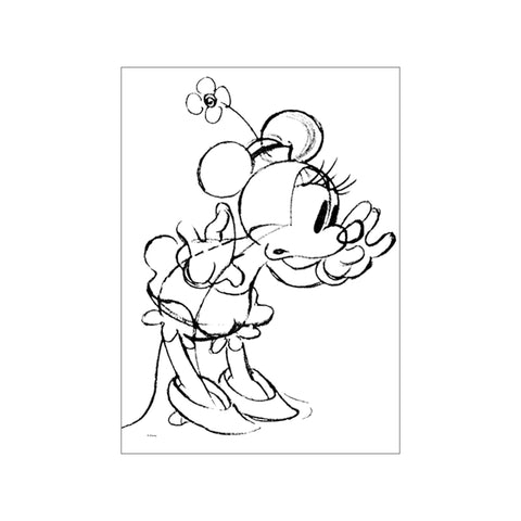Minnie Mouse – Classic Sketch Pose — Art print by Disney from Poster & Frame