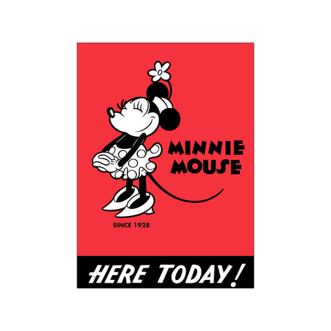 Minnie Mouse – Red Retro Smile — Art print by Disney from Poster & Frame