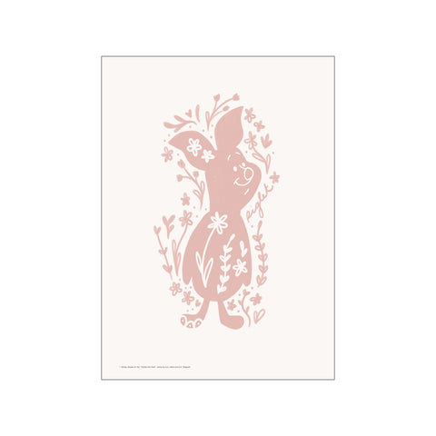 Disney's Piglet – Floral Silhouette — Art print by Disney from Poster & Frame