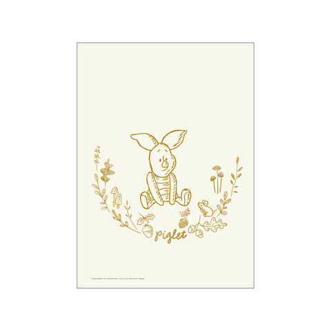 Disney's Piglet in Floral Wreath — Art print by Disney from Poster & Frame