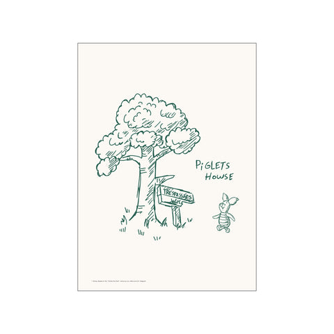 Disney - Piglet’s House Tree Sketch — Art print by Disney from Poster & Frame