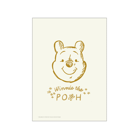 Winnie the Pooh Face Floral Text — Art print by Disney from Poster & Frame