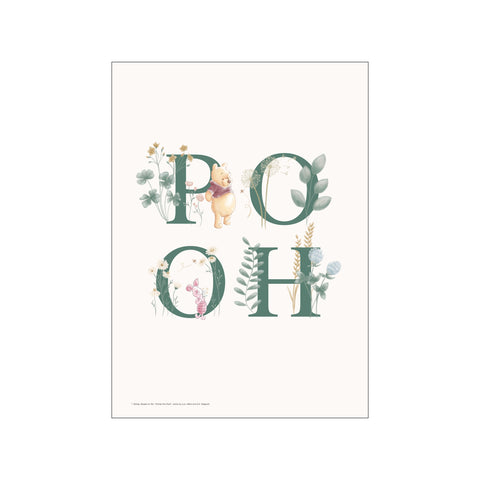 Winnie the Pooh & Piglet – Floral Grid — Art print by Disney from Poster & Frame
