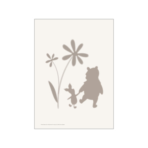 Disney's Winnie the Pooh & Piglet Flower Silhouettes — Art print by Disney from Poster & Frame