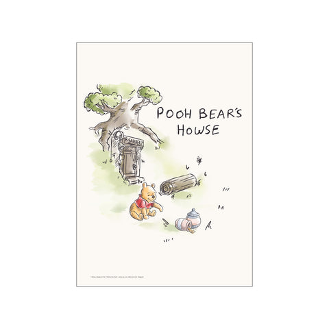 Winnie the Pooh Sitting by His House — Art print by Disney from Poster & Frame