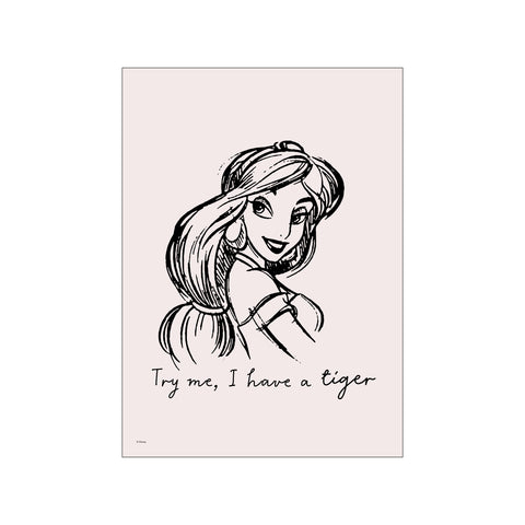 Disney Princess – Jasmine Portrait Sketch — Art print by Disney from Poster & Frame