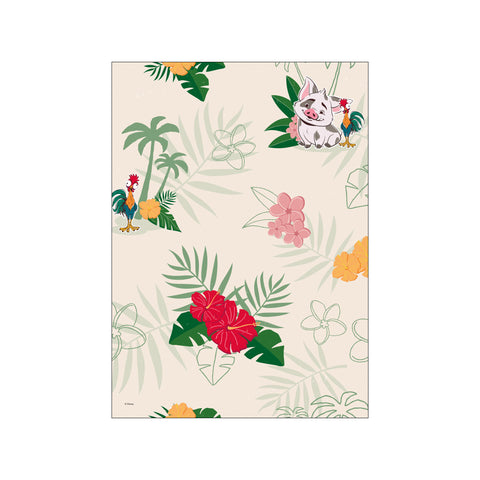 Disney - Pua Hei Hei Tropical Pattern — Art print by Disney from Poster & Frame