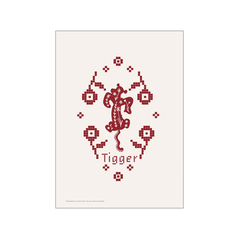 Red Disney's Tigger Cross-Stitch — Art print by Disney from Poster & Frame