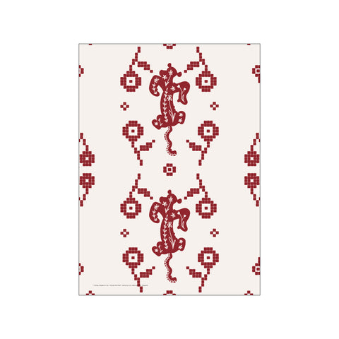 Red Disney's Tigger Cross-Stitch Pair — Art print by Disney from Poster & Frame