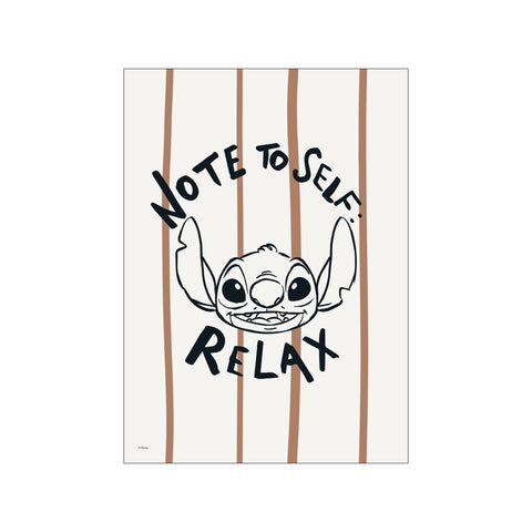 Disney - Stitch - Note To Self: Relax — Art print by Disney from Poster & Frame