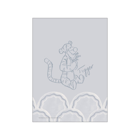 Disney's Tigger Cloudy Blue Sketch — Art print by Disney from Poster & Frame
