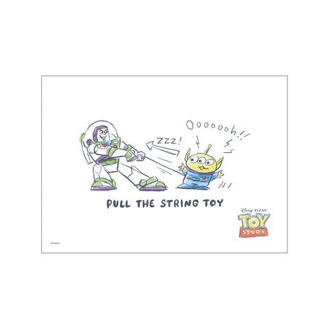 Disney – Toy Story – Buzz Lightyear and Alien – Pull The String Toy — Art print by Disney from Poster & Frame
