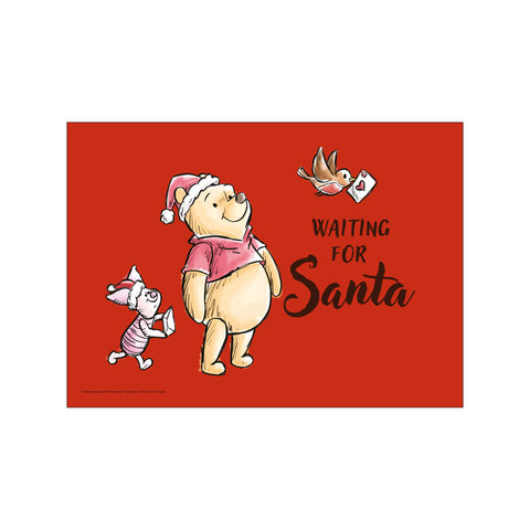 Disney - Winnie the Pooh and Piglet Waiting for Santa — Art print by Disney from Poster & Frame