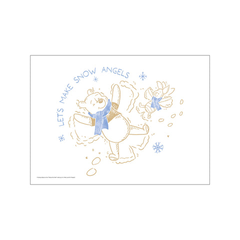 Disney - Winnie the Pooh & Piglet Let's Make Snow Angels — Art print by Disney from Poster & Frame