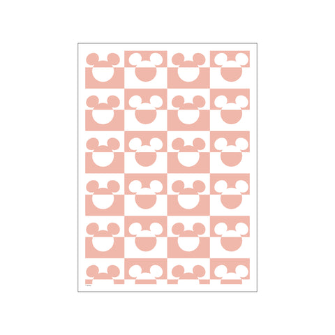 Disney - Mickey Mouse Pink & White Pattern — Art print by Disney from Poster & Frame