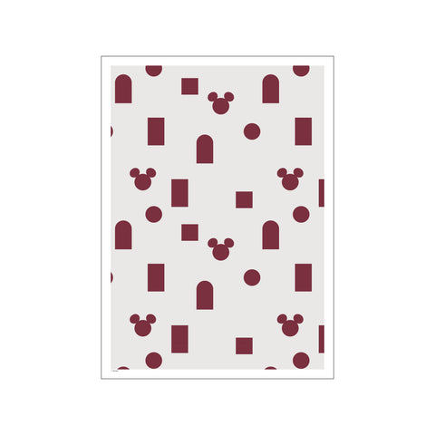 Disney - Mickey Mouse Red Shapes — Art print by Disney from Poster & Frame