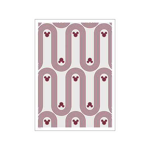 Disney - Mickey Mouse Red Waves — Art print by Disney from Poster & Frame