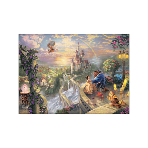 Disney - Beauty and the Beast Falling in Love — Art print by Disney x Thomas Kinkade from Poster & Frame