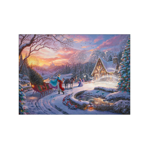 Disney - Cinderella Bringing Home the Tree — Art print by Disney x Thomas Kinkade from Poster & Frame