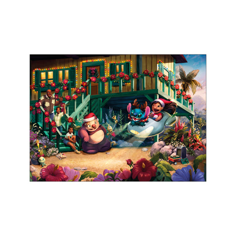 Disney - Lilo and Stitch - Aloha Christmas — Art print by Disney x Thomas Kinkade from Poster & Frame
