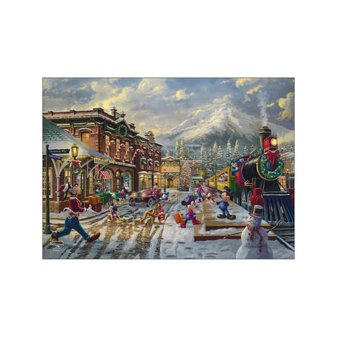 Disney - Mickey and Minnie Mouse's Candy Cane Express — Art print by Disney x Thomas Kinkade from Poster & Frame