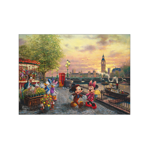 Disney - Mickey and Minnie Mouse in London — Art print by Disney x Thomas Kinkade from Poster & Frame
