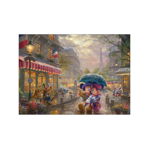 Disney - Mickey and Minnie Mouse in Paris — Art print by Disney x Thomas Kinkade from Poster & Frame