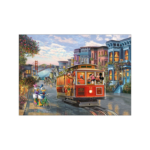 Disney - Mickey and Minnie Mouse in San Francisco — Art print by Disney x Thomas Kinkade from Poster & Frame